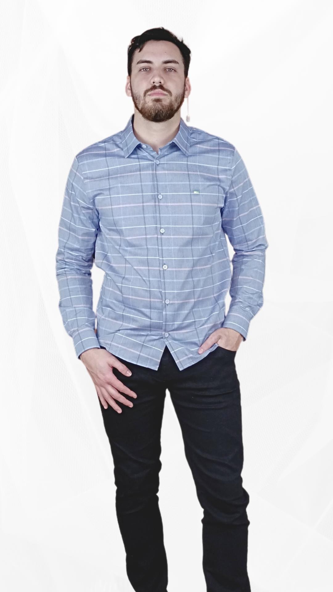 camisa-masculina-xadrez-cinza