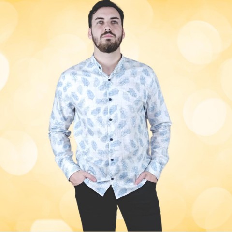 camisa-masculina-gola-de-padre-estampada