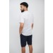 costas camisa masculina linho  branca gola de padre manga curta